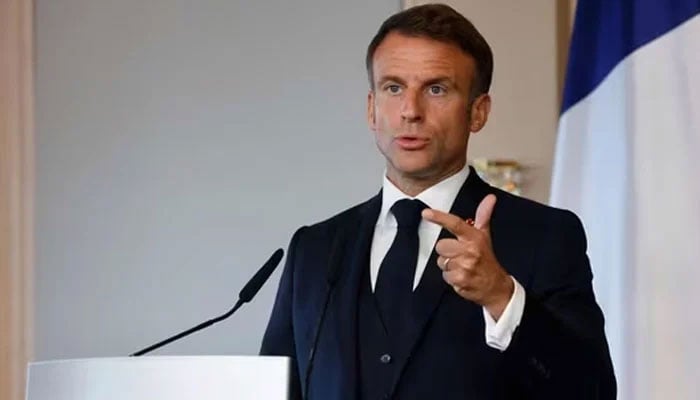 French President Emmanuel Macron speaks during a press conference. — AFP/File