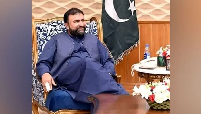 Balochistan Chief Minister Mir Sarfraz Ahmed Bugti gestures during a meeting this image released on March 6, 2024. — Facebook/Sarfaraz Bugti Media cell