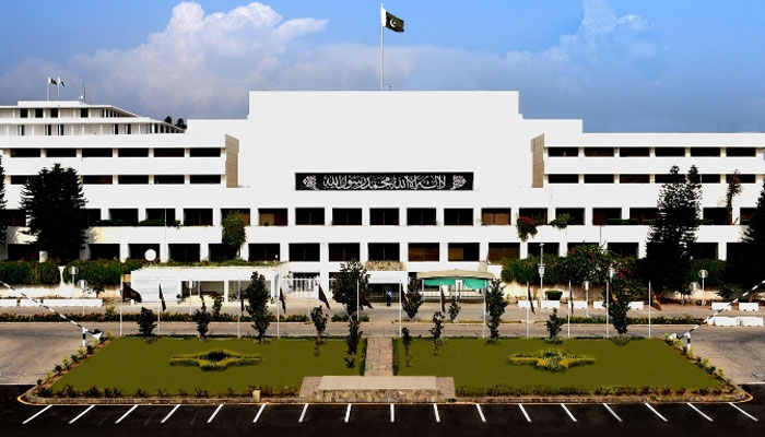 An undated picture of the parliament house building in Islamabad. — Senate website/File