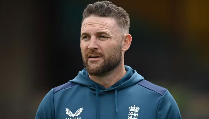 England coach Brendon McCullum during a nets session. — AFP/File
