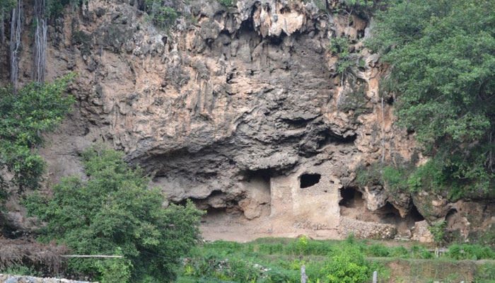 Shah Alla Ditta caves een in this image. — APP/File
