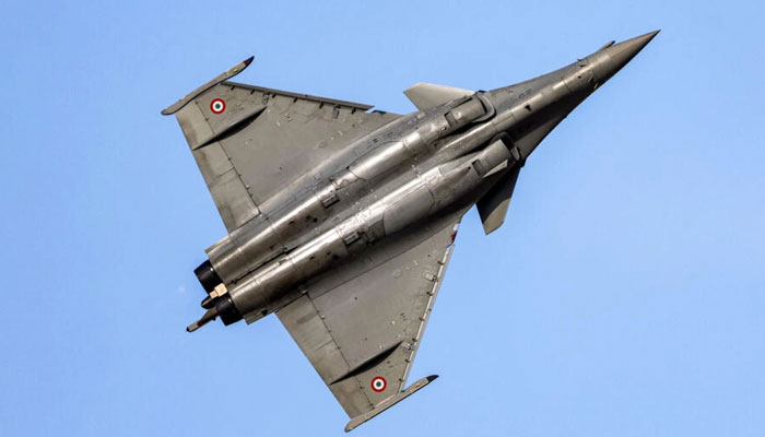 Rafale fighter jet can be seen in the sky. — AFP/File