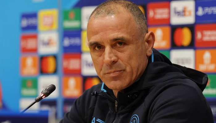Napoli coach Francesco Calzona addresses a press conference on the eve of their Champions League last-16 second leg. — AFP/File