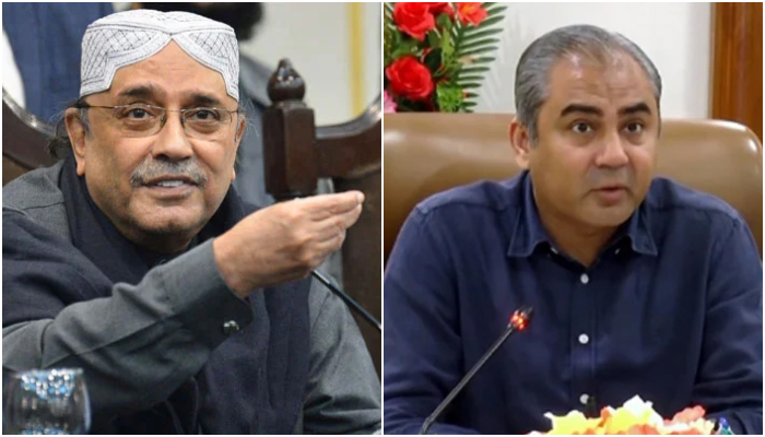 This image shows President Asif Ali Zardari (L) and Interior Minister Mohsin Naqvi. —AFP/X/@GovtofPunjabPK/File