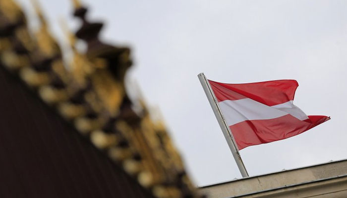 Austrias flag can be seen in this image. — AFP/File