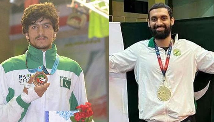 Haroon Khan (left) and Hamza Saeed (right). — PTV World/PSB/File