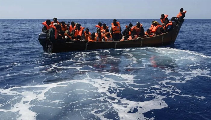 194 migrants of different nationalities, 50 of which are unaccompanied, departed from Tunisia are rescued by the Spanish NGO Open Arms near Lampedusa, Italy on August 03, 2023. —Anadolu Agency/File