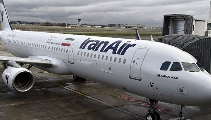An Airbus A321 bearing the logo of Iran Air is pictured at the Airbus delivery center, in Colomiers southwestern France.— AFP/File