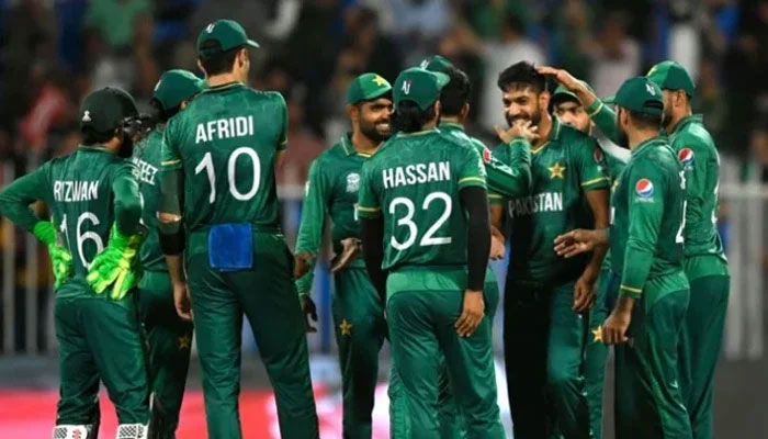Pakistan cricket team celebrates during a cricket match. — ICC website/File