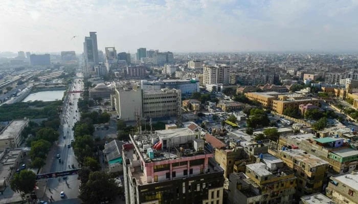 An aerial view of Karachi city.. — AFP/File