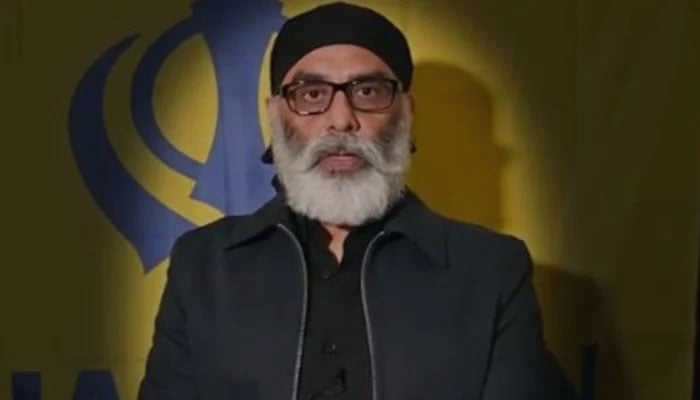Gurpatwant Singh Pannun, General Counsel of Sikhs for Justice (SFJ) seen in this still taken from a video. — Geo News/File