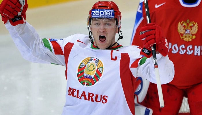 Belarusian ice hockey player Kanstantin Kaltsov. — AFP/File