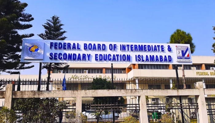 The Federal Board of Intermediate and Secondary Education (FBISE), Islamabad board seen outside the building. — RESULT VIZ website/File