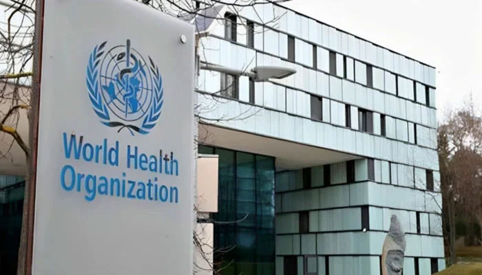 World Health Organization board can be seen outside its HQs. — AFP/File