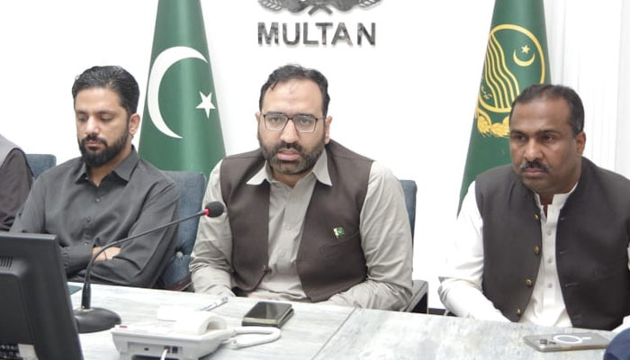 Deputy Commissioner Multan Rizwan Qadir chairs a meeting on March 12, 2024. — Facebook/Deputy Commissioner Multan