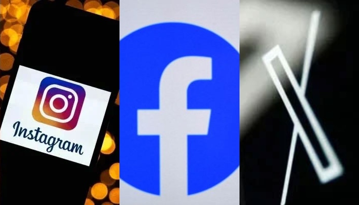 A representational collage showing logos of Instagram,Facebook. — AFP/File