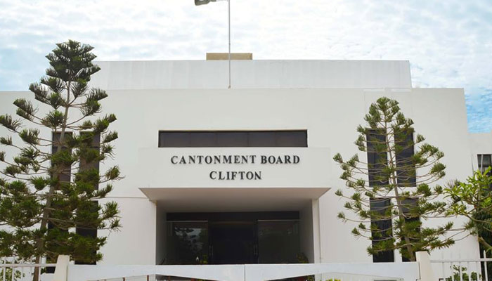 The Cantonment Board Clifton (CBC) building located in Karachi. — CANTONMENT BOARD CLIFTON Website/File