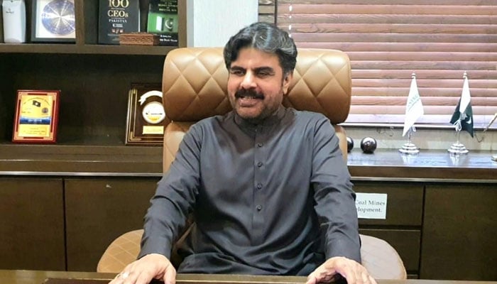 Sindh Energy Minister Syed Nasir Hussain Shah gestures during a meeting on March 19, 2024. — Facebook/Syed Nasir Hussain Shah
