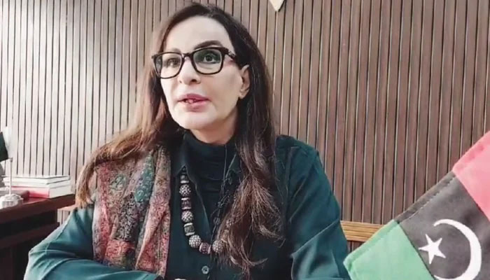 Pakistan Peoples Party Vice President Senator Sherry Rehman speaks to reporters in Islamabad in this still on January 17, 2024. — Facebook/Senator Sherry Rehman