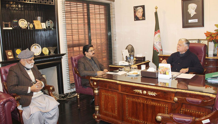 Sarhad Chamber of Commerce & Industry and Pakistan Horticulture Development & Export Company meet to develop the horticulture sector in Khyber Pakhtunkhwa province on January 30, 2024. — Facebook/Sarhad Chamber Peshawar