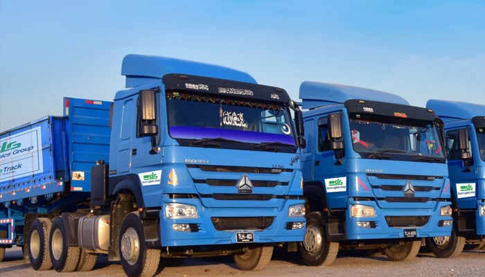 An undated image of three trucks. — Secure Logistic Group/File