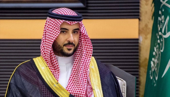 Defense Minister Prince Khalid bin Salman at the Defense Ministry in Jeddah on Tuesday. —SPA/File