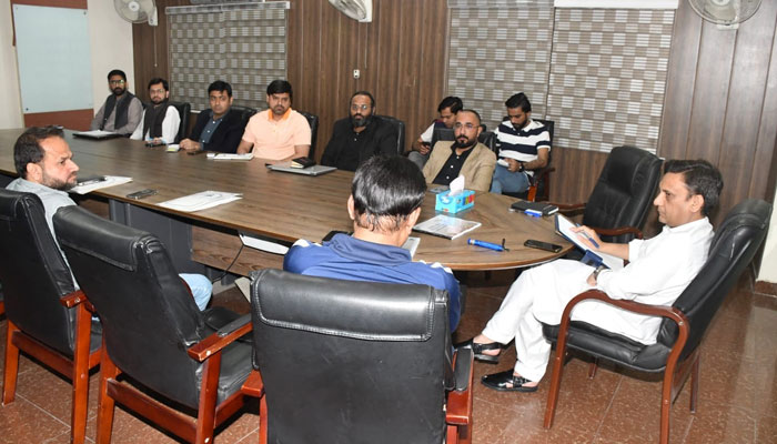 LDA Director General Tahir Farooq chairs a meeting on March 23, 2024. — Facebook/Lahore Development Authority