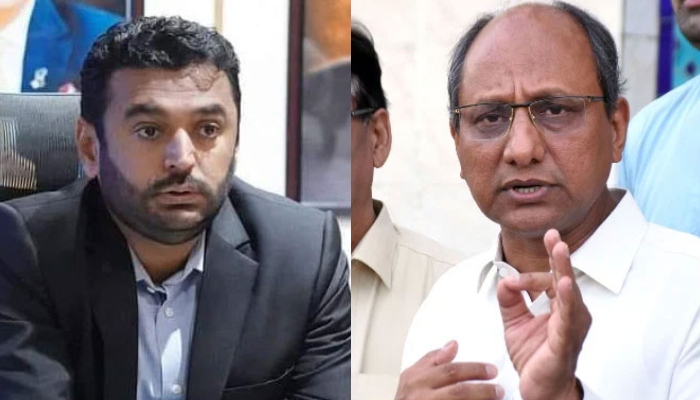 yderabad Mayor Muhammad Kashif Shoro (left) and Sindh Local Government Minister Saeed Ghani. — Facebook/Kashif Khan Shoro, Mayor Hyderabad/Online/File