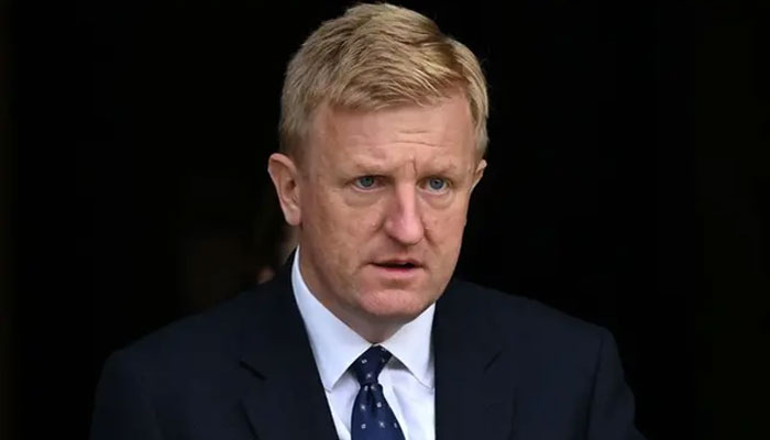 Deputy Prime Minister Oliver Dowden arrives on the final day of the annual Conservative Party Conference in Manchester, northern England, on October 4, 2023. — AFP/File
