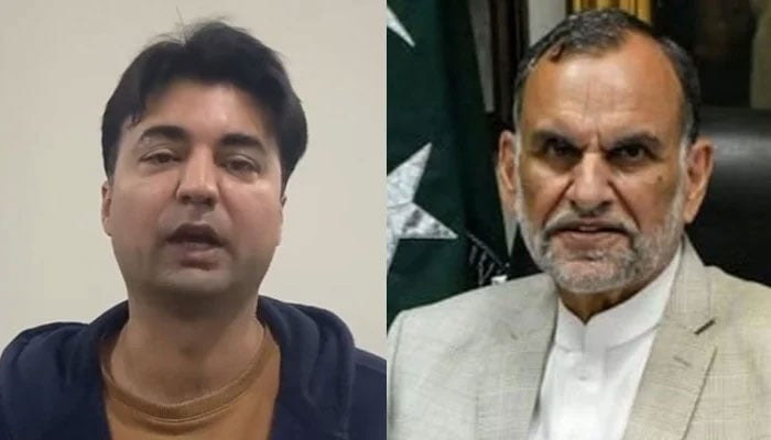 PTI leaders Murad Saeed (left) and Azam Swati. — Screengrab X/@MuradSaeedPTI/@AzamKhanSwatiPk/File
