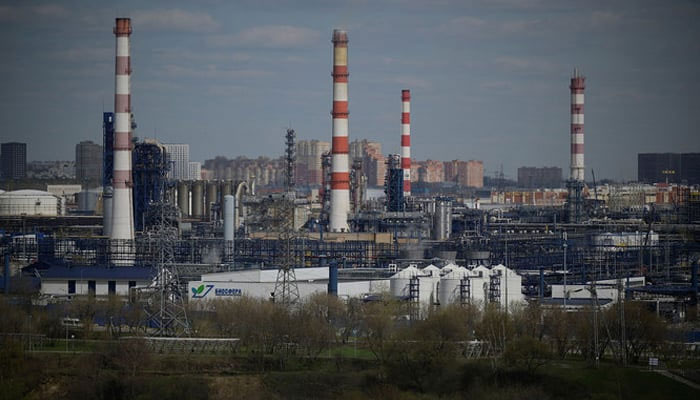 A general view of a Russian oil refinery on the south-eastern outskirts of Moscow. — AFP/File