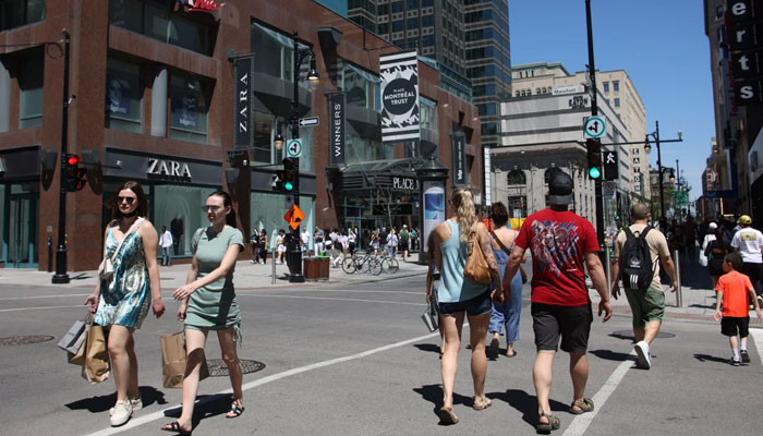 Pedestrians can be seen in the Canadian city of Montreal. — Bloomberg/File