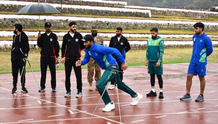 Pakistan Palyer Usama Mir seen running in this undated photo.—PCB/File