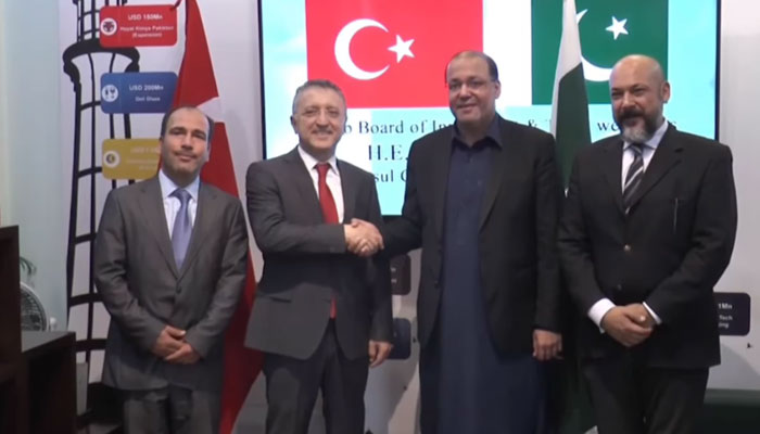 In this screengrab, Provincial Minister for Industry and Commerce Chaudhry Shafay Hussain meets with the Consul General of Turkiye Mr Durmus Bastug on March 28, 2024. — Facebook/Chaudhry Shafay Hussain