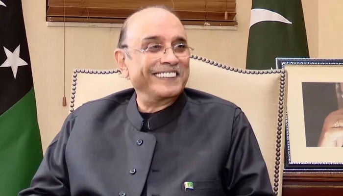 President Asif Ali Zardari speaks during an interview in this still on January 29, 2024. — Facebook/Pakistan Peoples Party - PPP