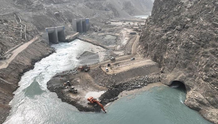 The aerial view of the Dasu Hydropower Project. — Wapda website/File