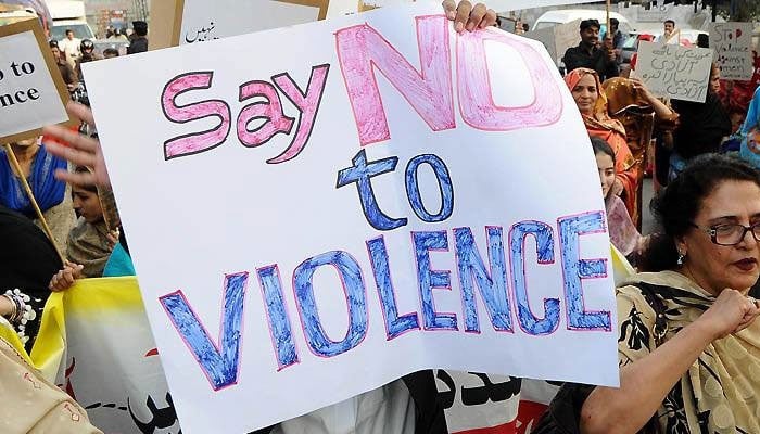Pakistani women protest against gender-based violence in Pakistan. — AFP/File