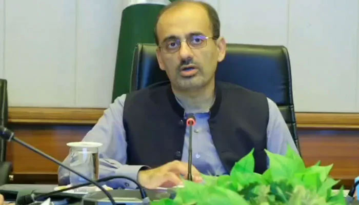 The screenshot from a video released on Oct 13, 2023, shows Senior Member Board of Revenue (SMBR) Nabil Javed presiding over a meeting. — X/BoardRevenue