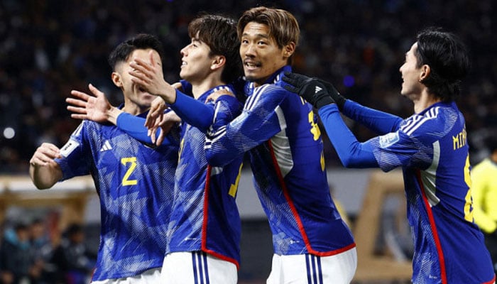 In this image, Japans players can be seen during the celebration. — AFP/File