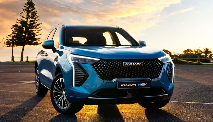 This image released on March 29, 2024, shows Sazgars upcoming model HAVAL JOLION HEV. — Facebook/HAVAL Sahiwal