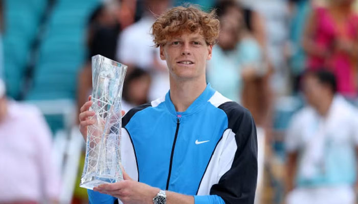 Jannik Sinner with his trophy. — AFP/File