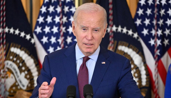 US President Joe Biden addresses an even. — AFP/File