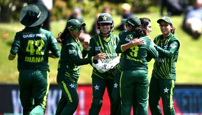 Pakistani womens team celebrates during a match in this image. — PCB/File