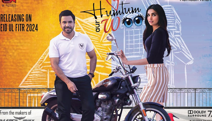 This still shows a poster of a new film ‘Hum Tum Aur Wo’ released on March 29, 2024. — Youtube/@khanouman