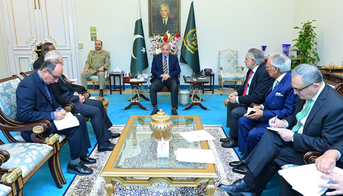 Iran’s Ambassador Dr Reza Amiri Moghadam called on PM Shehbaz Sharif on March 2, 2024. — PID