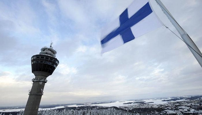 The Finnish flag flutters in this undated photo. — AFP/File