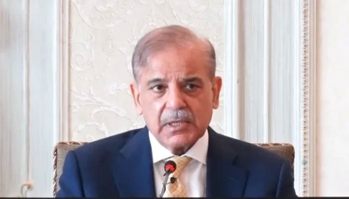 PM Shehbaz Sharif presides over the federal cabinet meeting in Islamabad on April 4, 2024. — Screengrab/X/@PTVNewsOfficial