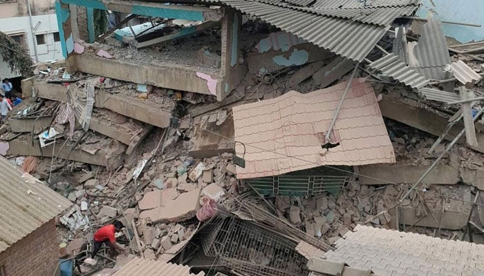 A representational image of a collapsed building. — APP/File
