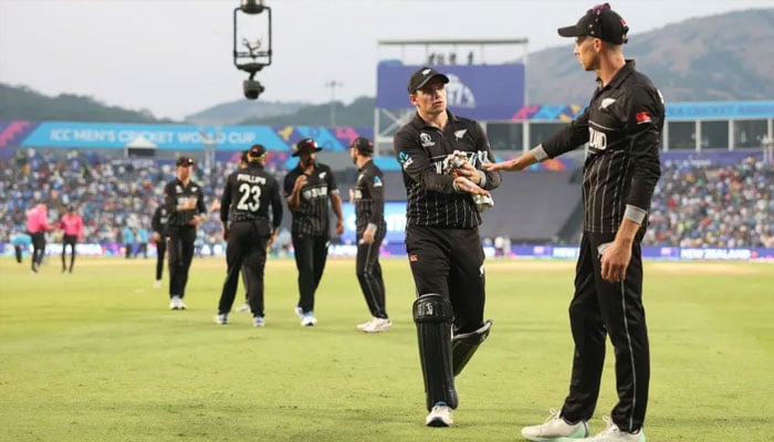 New Zealand players seen in this undated photo during the ICC ODI World Cup. — ICC/File