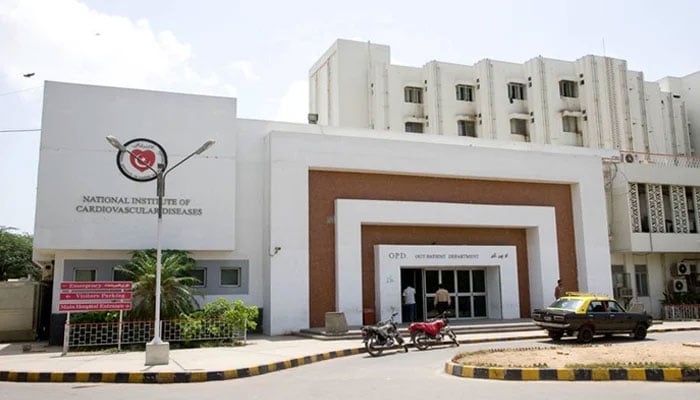 The National Institute of Cardiovascular Diseases building in Karachi can be seen in this photo. — NICVD website/File